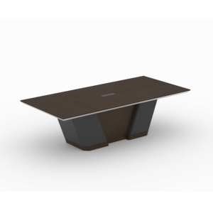 Mesa Rectangular de Madera Mate Resistente a los Arañazos para Sala de Juntas, Tablero Engrosado con Ranuras Integradas para Gestión de Cables, Ideal para Conferencias Grandes - Product Image 1