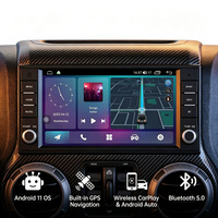 Radio para Auto Android de 7 Pulgadas y 8 Núcleos para Jeep, con Perilla, GPS Integrado, CarPlay, Android Auto, Pantalla Táctil Capacitiva IPS de 1024x600, Montaje en el Tablero