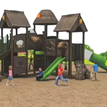 China fabrica equipamentos de playground ao ar livre para crianças pequenas casas de madeira