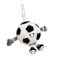 Nouveau porte-clés en peluche super doux en polyester pour mascotte avec rembourrage en coton PP – Football, Rugby, Basketball, Tennis, Golf