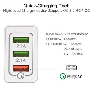 Chargeur mural USB 30W, 3 ports, charge rapide, pour téléphone portable <span class=keywords><strong>Huawei</strong></span> <span class=keywords><strong>P30</strong></span> <span class=keywords><strong>Pro</strong></span>, vente en gros, QC3.0 - Product Image 2