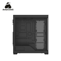 AntarcChill Black Full Tower Panoramic Gaming Case Dual Chamber 360mm AIO E-ATX ATX MATX ITX USB 3.0