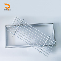 Grilles d'aération modernes en alliage d'aluminium pour systèmes CVC, ventilation d'atelier, entrepôt, sous-sol, conduits en ligne droite, durables