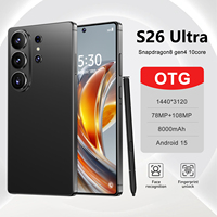 Smartphone S26 Ultra 5G Laris Manis 2026, 16+1TB, 8000mAh, 108MP, Android 15, Tidak Terkunci, Deca Core, Layar HD LTE, Smartphone Spanyol