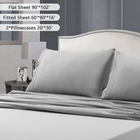 Ensemble de literie de luxe hypoallergénique 100% coton, ensemble de draps à poches profondes