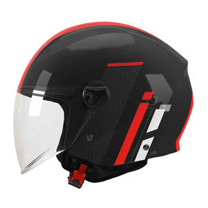 Demi-<span class=keywords><strong>casque</strong></span> de <span class=keywords><strong>moto</strong></span> classique pour femmes ECE 22.06 Accessoires <span class=keywords><strong>Casque</strong></span> de <span class=keywords><strong>moto</strong></span> Open Racing pour hommes - Product Image 3