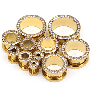 10 Pares de Túneles y Plugs para Oreja de Acero Inoxidable con Circonitas, Expansores, Calibradores, Pendientes de Tornillo Hipoalergénicos, Joyería para <span class=keywords><strong>Piercing</strong></span> Corporal, Regalo - Product Image 5