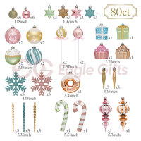 Vente en gros de décorations de Noël EAGLEGIFTS Candy Cane Donut Cake Articles de Noël Offre Spéciale Xmas Ball Ornaments pour la maison