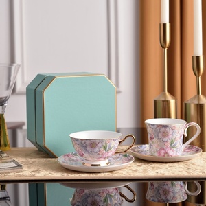 High Quality Luxury bone china cup nad saucer Dinnerware <b>Set</b> Tableware <b>Gift</b> <b>Set</b> Customizable - Product Image 2