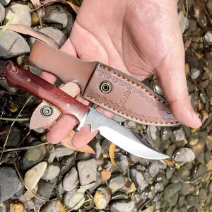 L85z1 निश्चित ब्लेड चाकू की जेब बाहर शिकार करने वाले चाकू की लकड़ी हैंडल क्लिप टिप बेवेल उंगली की सुरक्षा
