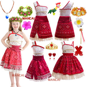 2024 último disfraz de Cosplay de Moana Halloween aventura niñas vestidos de playa collar <span class=keywords><strong>Pocahontas</strong></span> Vaiana película niños ropa de fiesta - Product Image 1
