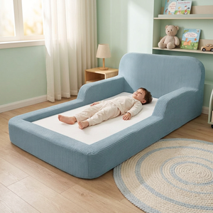 Cama Baja Montessori para Niños Pequeños, de Espuma Suave, Comprimida al Vacío en Caja, con Colchón de Esponja de 190x100cm y Funda de Cable Extraíble - Product Image 6