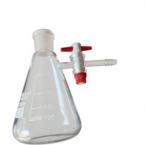 Frasco de Erlenmeyer de Vidrio Borosilicato para Laboratorio con Cuello Largo, Diseño Cónico Graduado y Tubuladura Lateral - Product Image 3