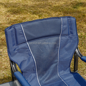 Chaise de Réalisateur Pliante en Métal Robuste Portable d'Extérieur avec Accoudoir, <span class=keywords><strong>Table</strong></span> Latérale et Porte-Gobelet - Product Image 5