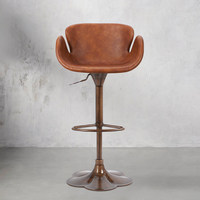 Tabouret de bar de luxe léger pour la maison, style haut de gamme, chaise de bar à dossier pivotant et réglable en hauteur, mobilier de bar en métal HD-7609