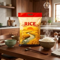 Sac à riz en plastique laminé refermable, résistant à l'humidité, impression en héliogravure