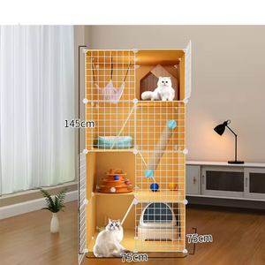 Joysing-Cage pour chat et <span class=keywords><strong>furet</strong></span> d'élevage en fil métallique, assemblage en fer massif, maison de jeu pour chat par le fabricant - Product Image 5