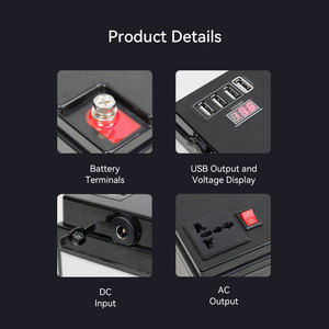 Exliporc 12V 25Ah Lithium Ion <span class=keywords><strong>Batterie</strong></span> de démarrage de voiture Mini centrale électrique portable avec fonction de démarrage et d'arrêt Lifepo4 - Product Image 4