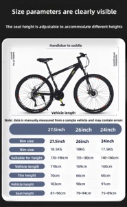 Les vélos de montagne les plus populaires de 27,5 pouces et 26 pouces pour la conduite urbaine, le tout-terrain et la montagne, avec freins à disque de haute qualité - Product Image 6