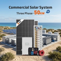 Estación de Energía Solar de 50kW 100kWh, Inversor Híbrido Trifásico con Batería para Almacenes Industriales