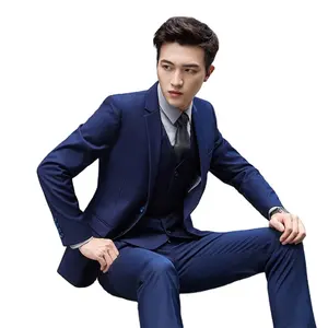 White Navy Blue Blue Gray Rust Red Matcha Green Plaid 6 Colors High Quality Men Suits Business Suits