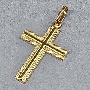 Dijes cruzados de oro de 18 quilates de lujo, estructura hueca, ligeros, colgantes finos y dijes a granel para collares - Product Image 4