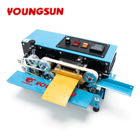 YOUNGSUN FR-400 Scelleuse horizontale à bande continue pour sacs en plastique, machine de scellage domestique colorée pour petites boulangeries