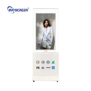 INGSCREEN HD 4K Wifi Super Slim Piso Lateral Duplo Permanente Quiosque Transparente Publicidade Digital Signage <span class=keywords><strong>Lcd</strong></span> Janela <span class=keywords><strong>Display</strong></span> - Product Image 1