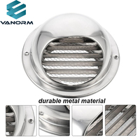 Couvercle d'évent mural en acier inoxydable au design moderne avec grille et soffite pour système de ventilation extérieur