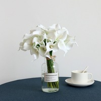 Bouquet de lys artificiels décoratifs de mariage bohème M294, toucher réaliste, blanc ivoire, soie pour mariée, demoiselle d'honneur, fleurs de lys