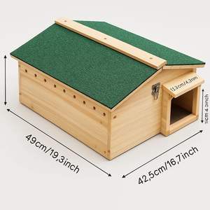 Newpower Hamster Hérisson <span class=keywords><strong>Cage</strong></span> Amovible En Bois Écureuil Pet Maison Animal <span class=keywords><strong>Cage</strong></span> Hérisson Maison avec Étanche Pith-cover Toit - Product Image 3