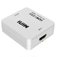 Adaptateur HDMI vers AV RCA Convertisseur HDMI MINI Box RCA AV CVSB LR Vidéo Composite AV Scaler Converter Pour PC HDTV Projecteur