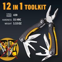 Mini couteau multi-outils 12 en 1, petit outil de poche multi-usages avec couteau et pinces - Le meilleur petit outil multi-usages tout-en-un