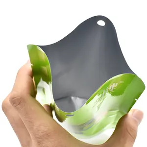 Sac de nourriture de châtaigne à impression personnalisée Pet/al/PE sac de pochette de cornue stérile Pet/al/PE thermoscellé en feuille d'aluminium matériau recyclable pur vert - Product Image 1