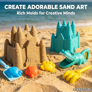 Set di 8 Pale per Costruire Castelli di Sabbia, Giocattoli Estivi da Spiaggia per Bambini, Senza Sabbia Inclusa - Product Image 4