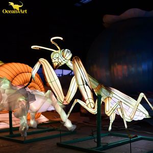 Açık 3D tema kuşlar fener dekoratif Led aydınlatma festivali fener görüntüler