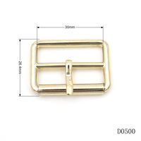 Hebilla de Cinturón de Cuero de Primera Calidad, 30 mm, Chapada en Oro, Borde Liso, Hebilla de Metal para Bolsos o Cinturones de Mujer