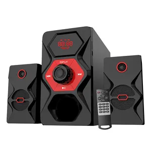 Hot sale wooden wireless surround sound 5.25 inch speaker home theater 2.1 speakers system with subwoofer