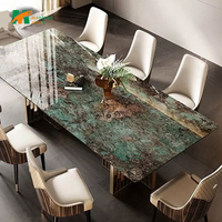 Table à manger ronde en marbre MTSTONE Rosso Levanto, mobilier de salon moderne de luxe en pierre naturelle, hôtels, villas, marbre