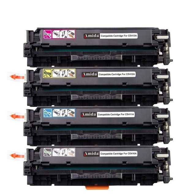 125A 126A 130A 131A 201A 203A 304A 305A 410A Amida Wholesale Toner Compatible for HP Color Toner Cartridge