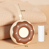 FF4822 rouleau de charpie de voyage portable en forme de beignet réutilisable collant poils d'animaux fourrure anti-peluches vêtements Mini rouleau à charpie