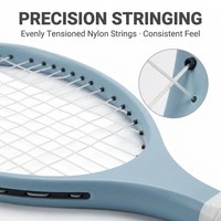 Raquette de badminton TYPTI en fibre de carbone T700 avancée - Amortissement supérieur des vibrations avec EVA et titane pour un jeu professionnel