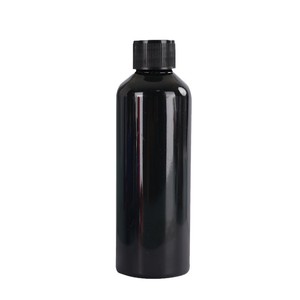 Bouteille en verre sérigraphiée spéciale de 500 ml et 1000 ml avec bouchon à vis bleu translucide et noir pour diffuseurs d'huiles essentielles - Product Image 1