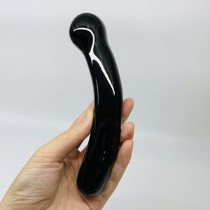 Großhandel Natürliche Heilkristalle Massage Yoni-Stäbe Penis Obsidian Kristall Edelstein Geschnitzter Schwarzer Obsidian Männlicher Dildo - Product Image 1