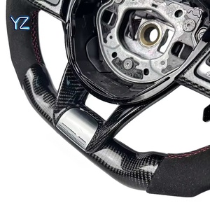 Volant en cuir Alcantara et fibre de carbone personnalisé YZ pour Mercedes Benz <span class=keywords><strong>AMG</strong></span> A45 C63 E63 S63 G63 CLA CLS <span class=keywords><strong>GLA</strong></span> GLC W204 W205 W222 - Product Image 3