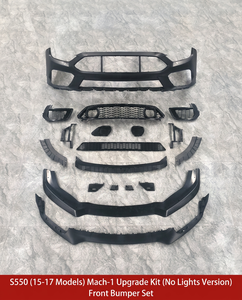 Kit carrosserie de conversion style Mach 1 pour pare-chocs avant avec lèvre et calandre pour Ford <span class=keywords><strong>Mustang</strong></span> S550 2015-2017 - Product Image 3