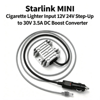 Câble d'alimentation pour voiture Starlink Mini, convertisseur élévateur de tension 12/24V vers 30V 3.5A, convertisseur de courant continu, prise allume-cigare vers câble DC