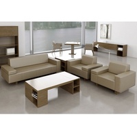 Ensemble de canapés en cuir pivotants modernes et luxueux pour salon et usage scolaire, canapé de bureau en cuir synthétique