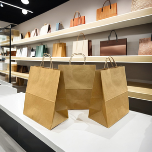 Bolsas de Papel Kraft con Asas de Longitud Completa, Ideales como Bolsas de Compra de Papel para Ropa, Alimentos y Embalaje de Regalos - Product Image 3