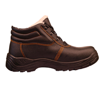 Chaussures de sécurité en cuir gaufré AOXIANG pour l'été/l'automne/l'hiver, avec embout en acier, semelle intermédiaire et doublure en polaire, construction durable